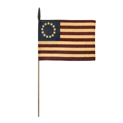 Betsy Ross American Flag On 18" Stick