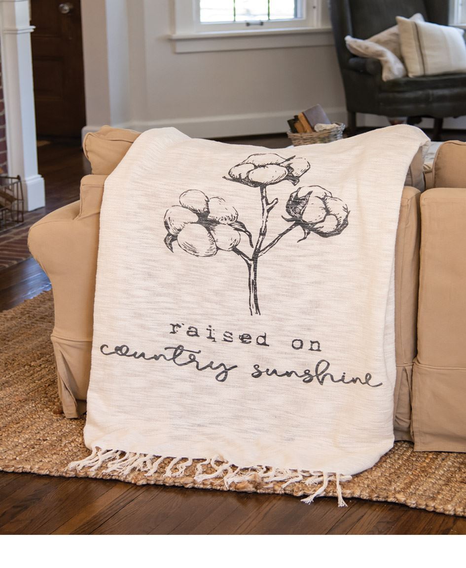 Raised on Country Sunshine Woven Throw
