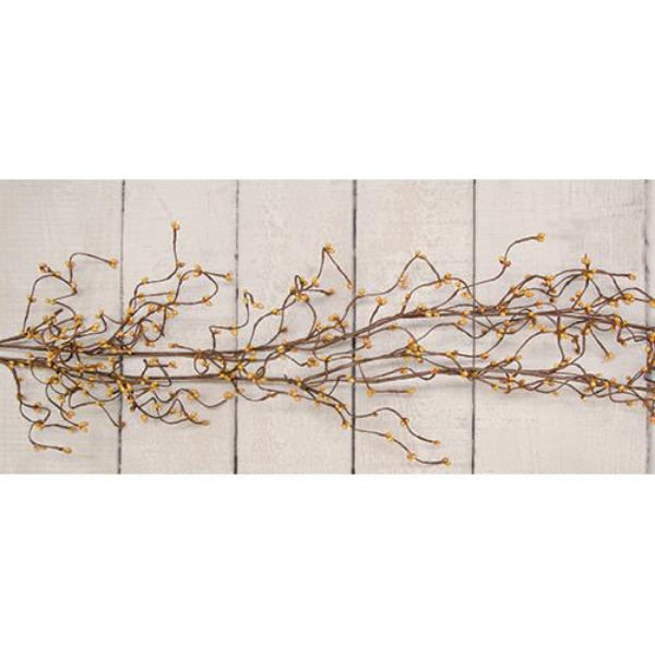 💙 Old Gold Pip Berries Wispy 4 ft Faux Garland