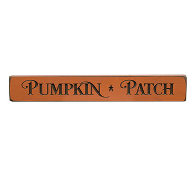 Pumpkin Patch 12" Engraved Orange Block