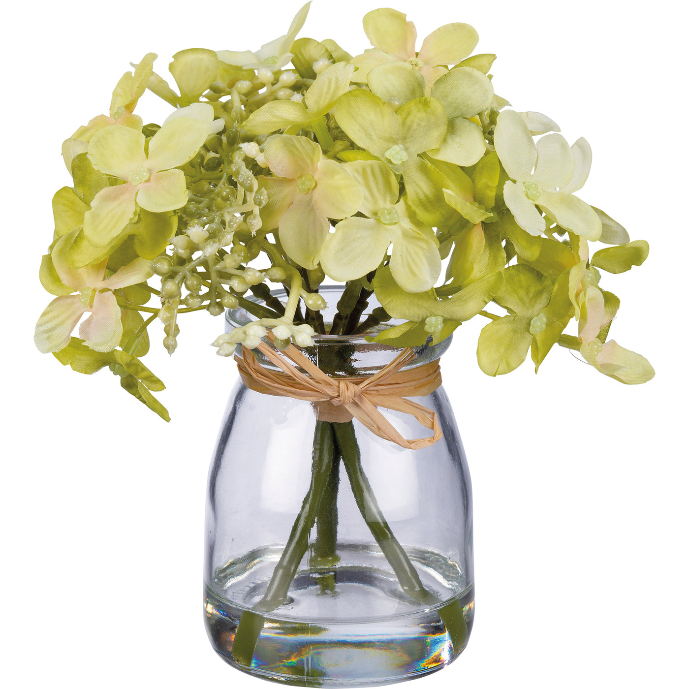 Green Hydrangea in Vase Faux Florals