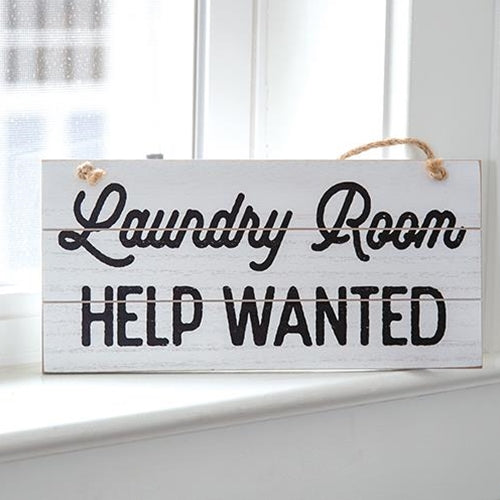 Help Wanted Laundry Room Shiplap Sign