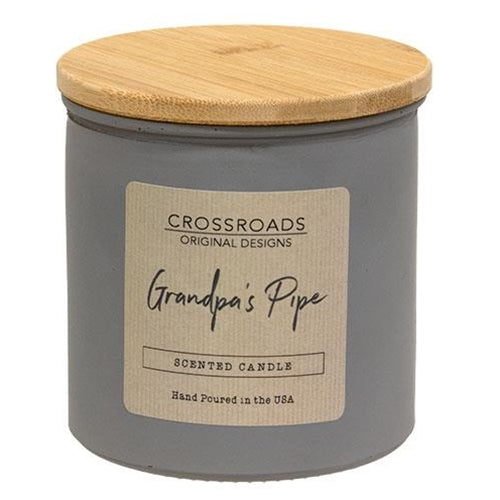 Grandpa's Pipe 14 oz Jar Candle With Wood Lid