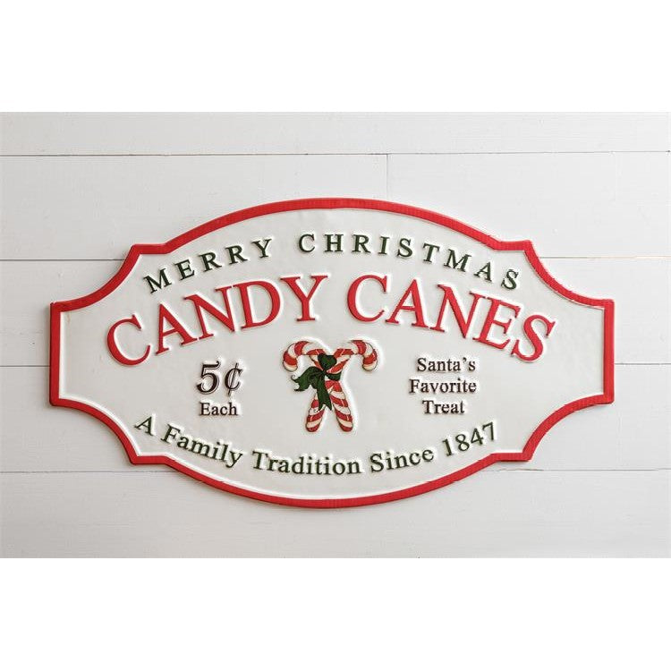 Nostalgic Candy Canes Market Sign 28" W
