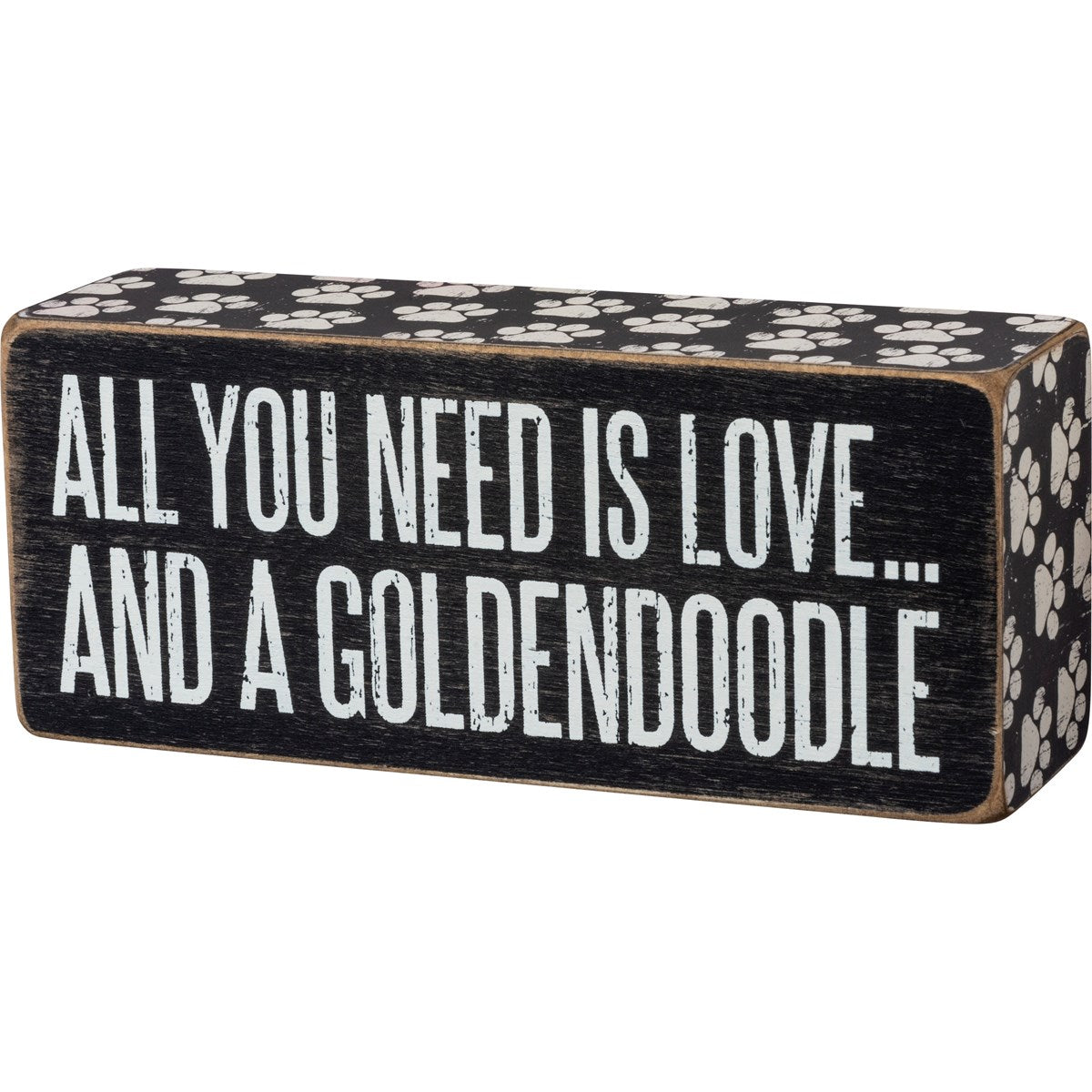 All You Need Is Love And A Goldendoodle Box Sign