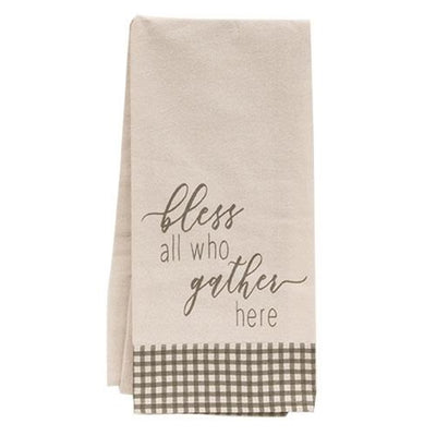 💙 Bless All Who Gather Here Dish Towel