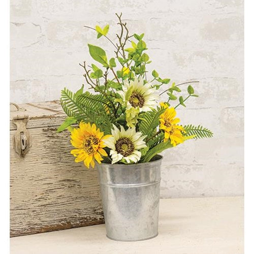 💙 Yellow and Cream Summer Summit 16" Faux Floral Pots