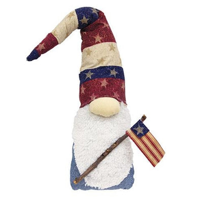 Americana Hat Gnome with Flag