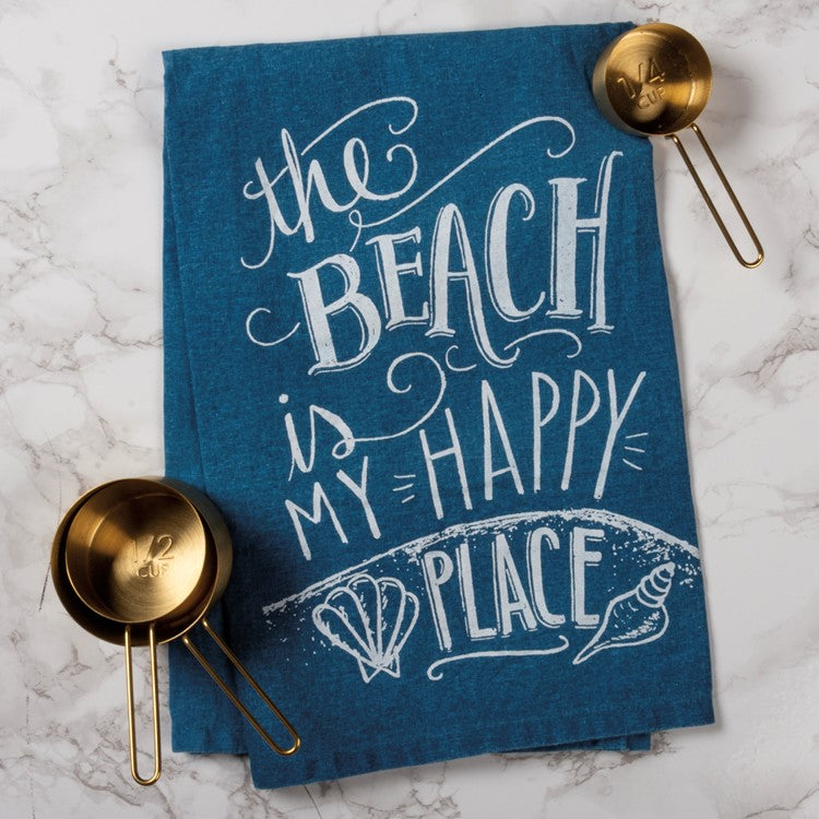 💙 The Beach Is My Happy Place Kitchen Towel