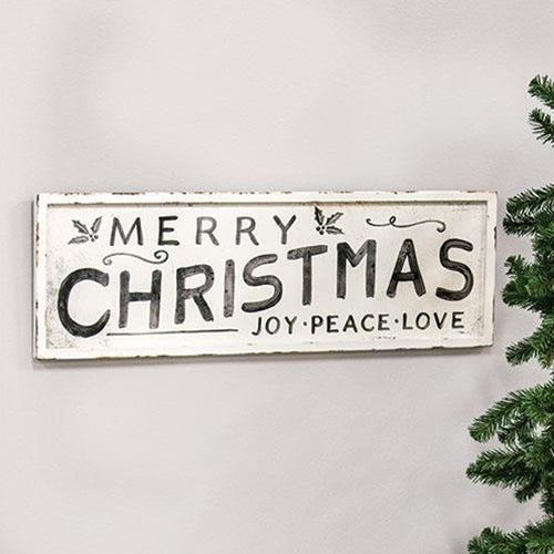 Merry Christmas Joy Peace Love 24" Farmhouse Sign