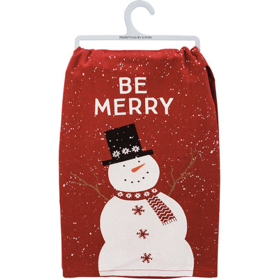 💙 Be Merry Snowman Kitchen Towel