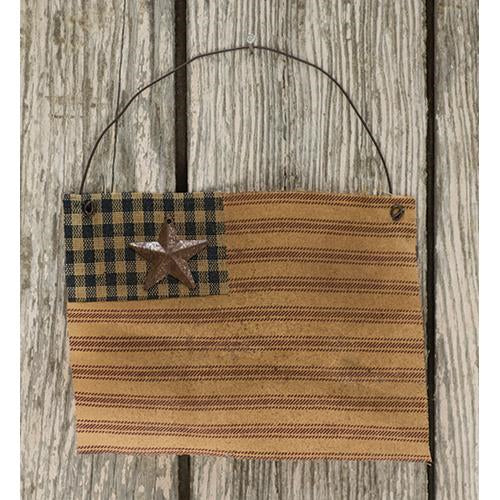 Primitive Fabric Flag With Star Ornament