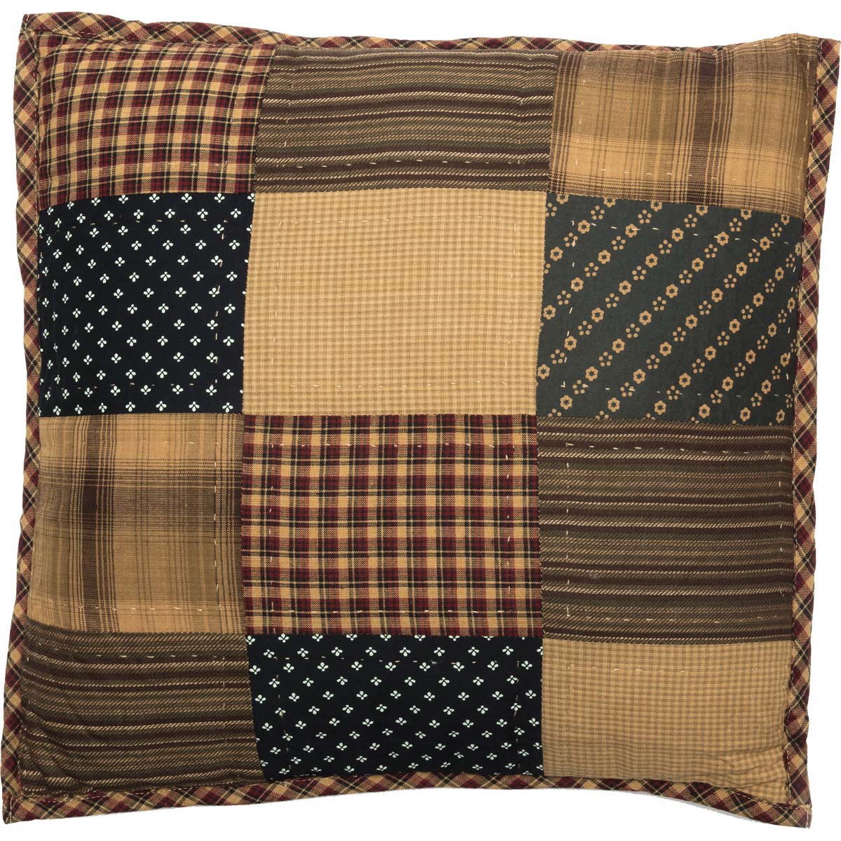 Patriotic Patch Quilted 16" Throw Pillow