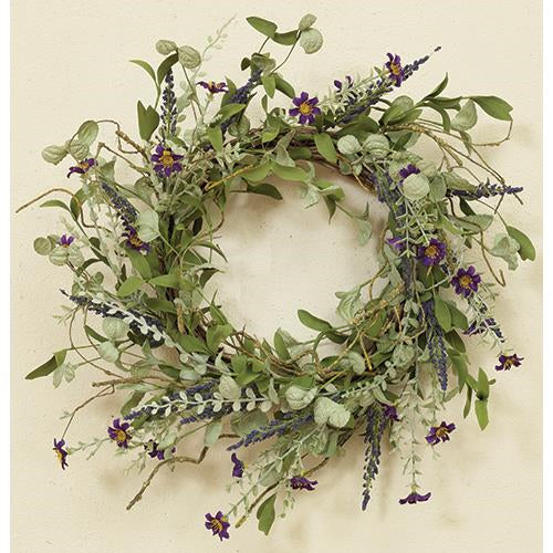 Lavender and Herbs Foliage 24" Wreath