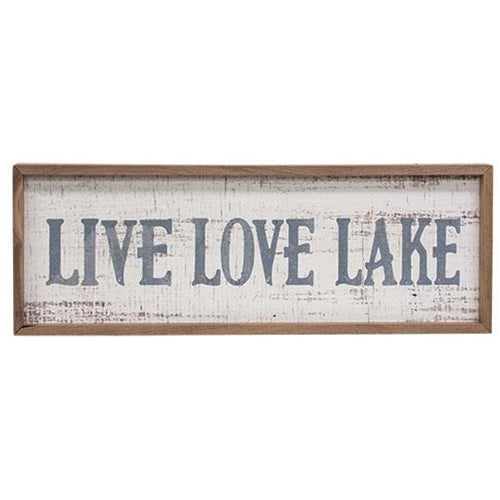 Live Love Lake 24" Wooden Framed Sign