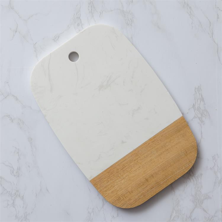 Faux Marble And Acacia Serving Board