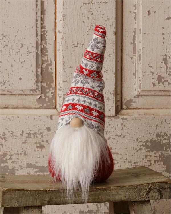 Nordic Gnome Red and Grey Sweater Figure – Blueberry Lane Shop