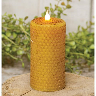 💙 Honeycomb LED Pillar Candle 2" W x 4" H