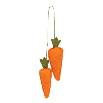 💙 Duo Orange Carrots Felt Ornament