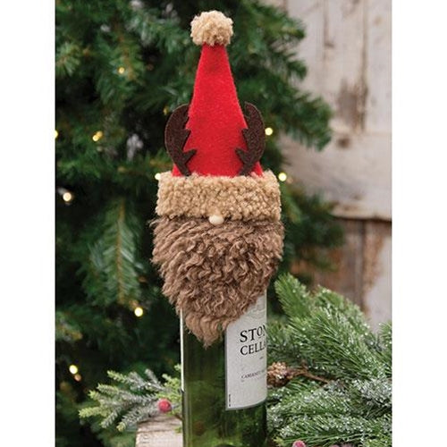 Reindeer Gnome Christmas Wine Bottle Topper