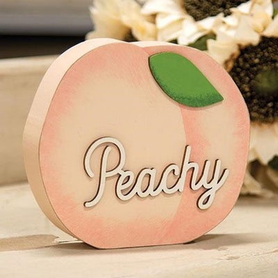 Peachy Peach Shaped Chunky Shelf Sitter