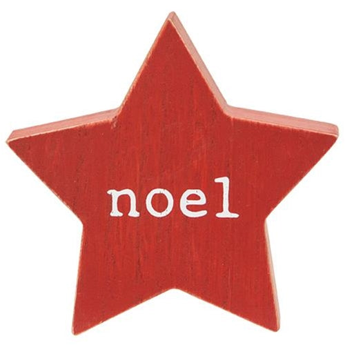 💙 Noel Red Star Little Wooden Block