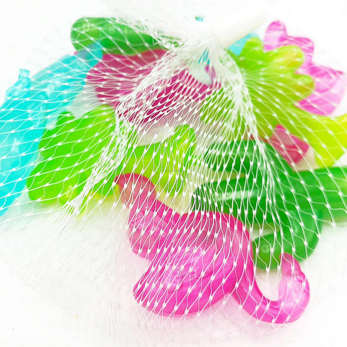 💙 Set of 10 Tropical Reusable Plastic Ice Cubes Flamingo Palm Tree Cactus Fish