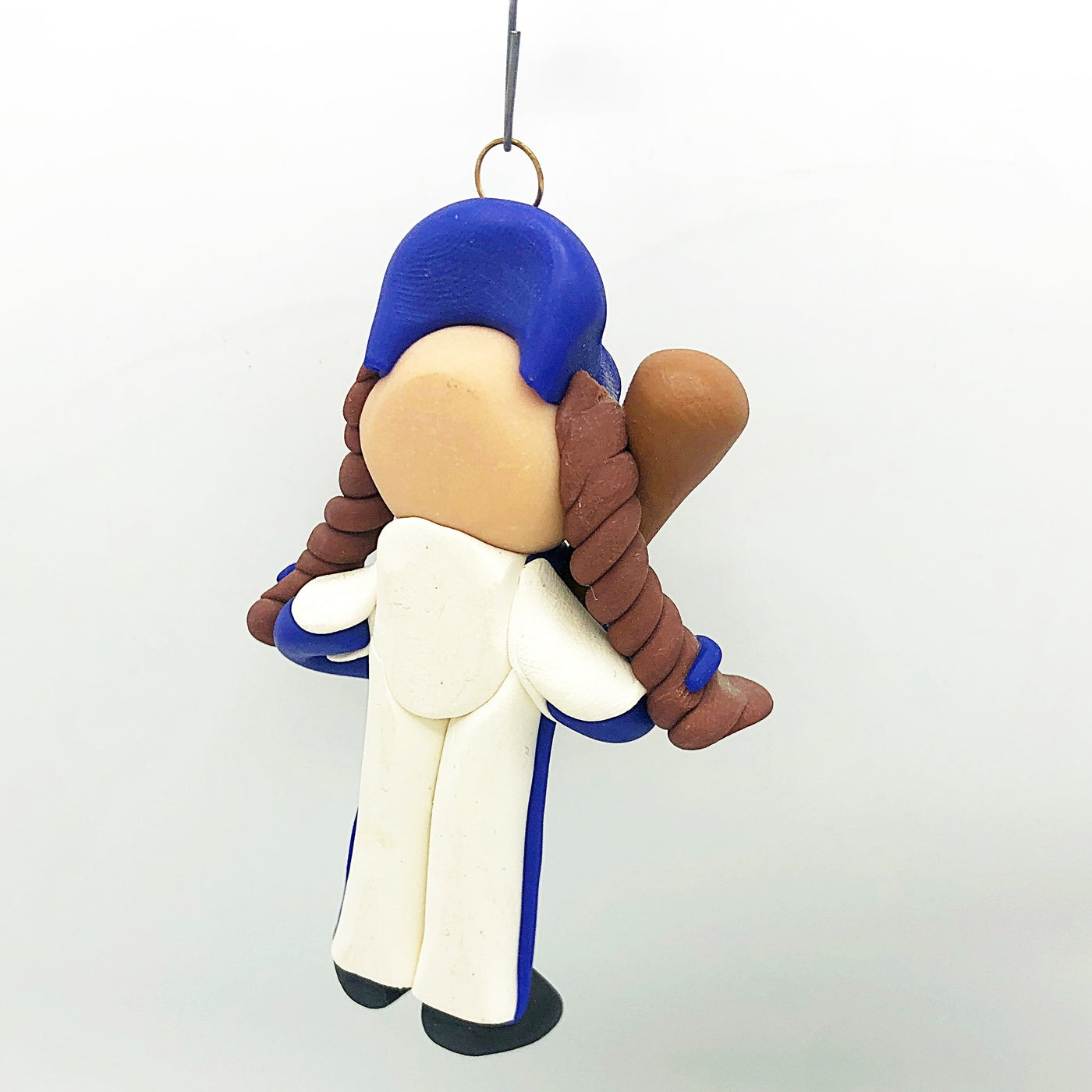 Handcrafted Baseball Girl Clay Dough Ornament
