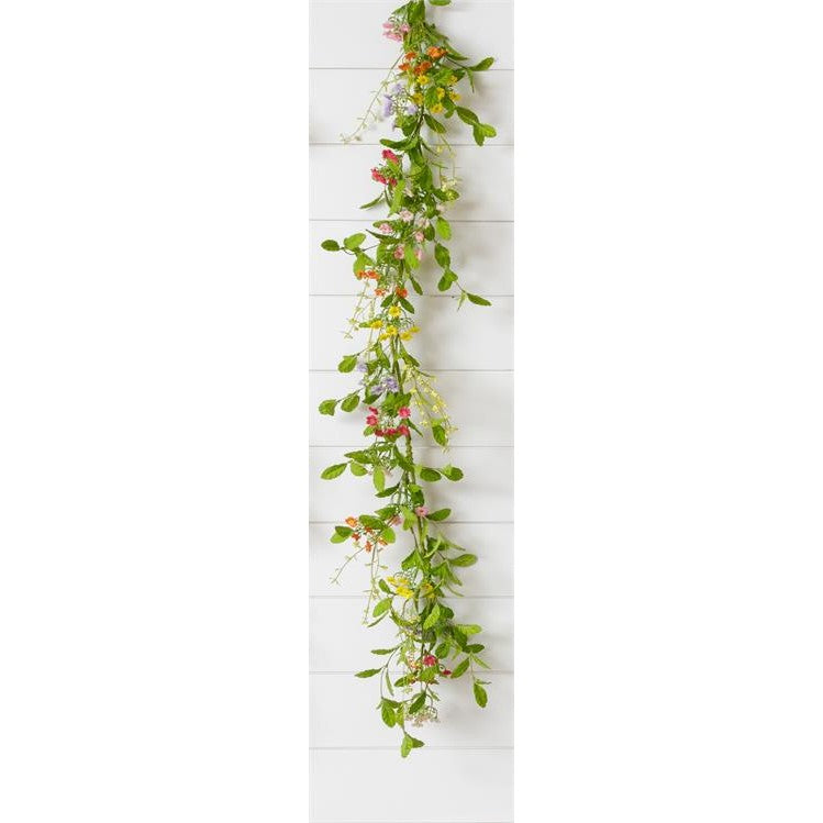 Mini Flowers and Foliage 49" Faux Garland