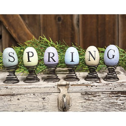 💙 SPRING Eggs on Spring Holders