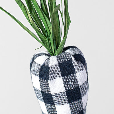 💙 Black and White Fabric Carrot 22" H Pick