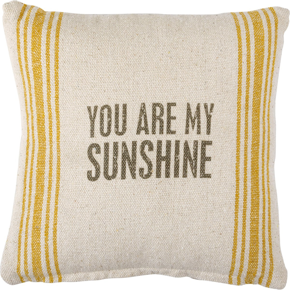 You Are My Sunshine 10" Yellow Striped Pillow