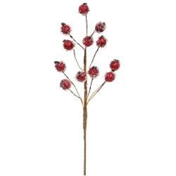 💙 Icy Red Berry 8" Faux Winter Pick