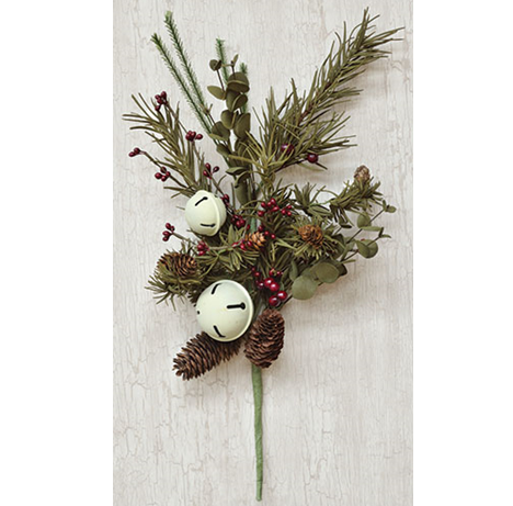 💙 Country Bell Pine 16" Faux Evergreen Spray