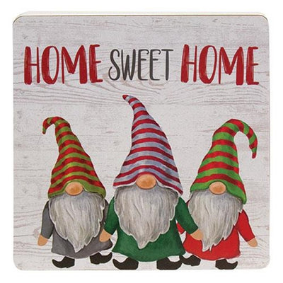 Set of 3 Gnome For Christmas Wood Block Signs