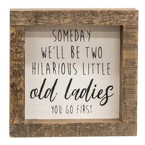 💙 Someday We'll Be Two Hilarious Little Old Ladies Mini Box Sign