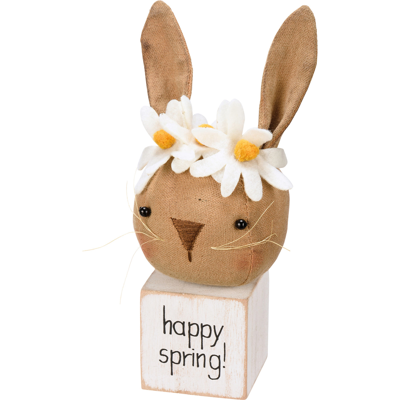 Happy Spring Daisy Bunny Block