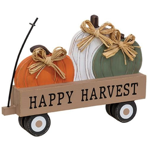 Happy Harvest Pumpkin Wagon Sitter