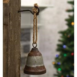 Distressed Rusty Metal Bell Ornament