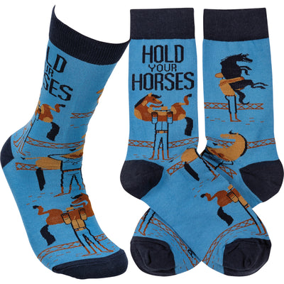 Hold Your Horses Unisex Fun Socks