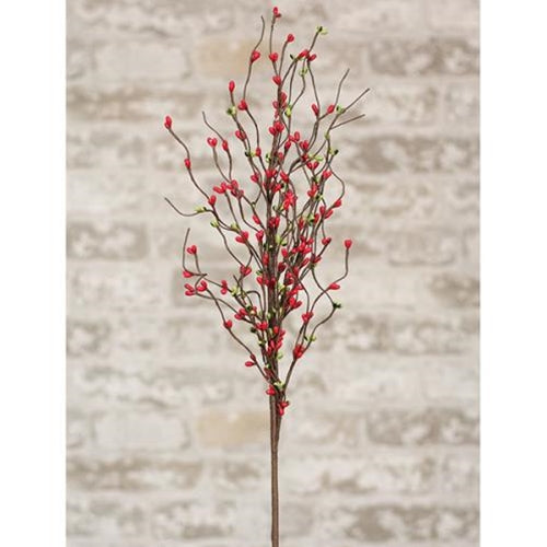 Red & Green Holiday Pip Berry 26" Spray