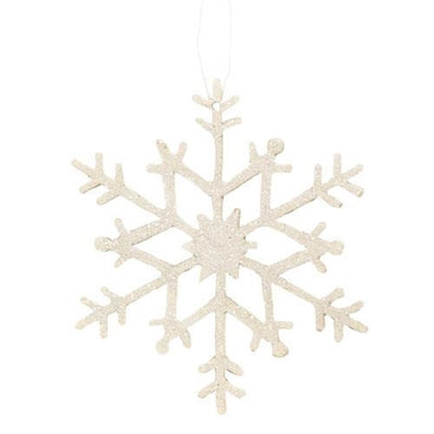 Set of 3 White Snowflake Ornament Craft and Decor Accents