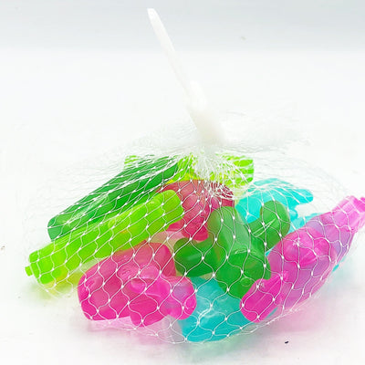 💙 Set of 10 Tropical Reusable Plastic Ice Cubes Flamingo Palm Tree Cactus Fish